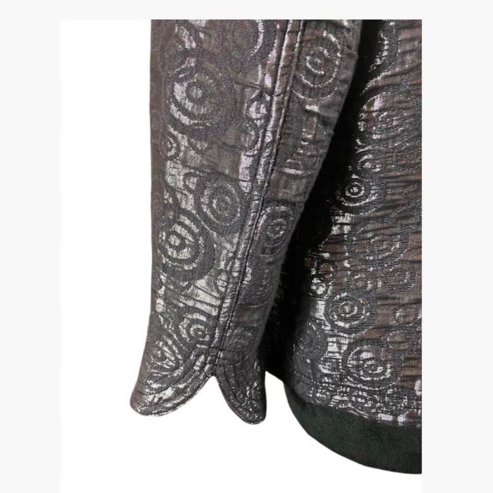 Ruby Rd Geometric Patterned Jacket in Gunmetal Grey Size 10 EUC - Picture 5 of 10